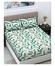 FABINALIV Multicolor Floral 300 TC Cotton Blend King Size Double Bedsheet with 2 Pillow Covers