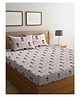FABINALIV Multicolor Floral 300 TC Cotton Blend Super King Size Double Bedsheet with 2 Pillow Covers
