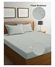 FABINALIV Silver Striped 300 TC Cotton Blend King Size Fitted Double Bedsheet with 2 Pillow Covers