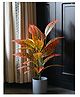 Blooming Floret Artificial Red Iceton Croton Plant