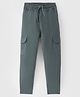 Doreme Single Jersey Full Length Solid Corduroy Pants - Slate Blue