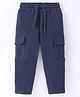 Doreme  Single Jersey Full Length Solid  Corduroy Pant - Navy Blue
