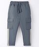 Doreme Single Jersey Knit Full Length Solid Corduroy Pants - Slate Blue