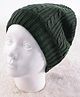 Pine Kids Knit Cable Design Winter Cap - Dark Green