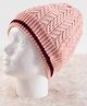 Pine Kids Woollen Knit Soild Winter Caps -  Pink