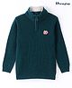 Honeyhap Premium Solid  Full Sleeves Sweater with Logo Design - Bottle Green