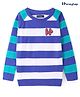 Honeyhap Premium Knit Full Sleeves Striped Pullover Sweater with Logo - Blue White & Green