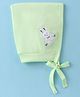Child World Fleece Winter Cap with Rabbit Patch Green - Diameter 19 cm