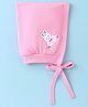 Child World Fleece Winter Cap with Rabbit Patch - Pink