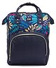ZOE Multifunctional Diaper Backpack Leaves Print- Navy Blue