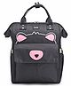 ZOE Multifunctional Water Resistant Diaper Backpack with Bear Patch -Black