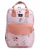 Zoe Multifunctional Printed Travel Friendly Diaper Backpack - Peach