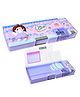 Bunie Double Compartment Magnetic Pencil Box  Purple