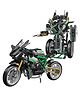 Bunie 515 Pieces 2 in 1 Deformed Motorcycle Robot Building & Assembling Play Set - Green