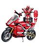 Bunie 594 Pieces 2 in 1 Deformed Motorcycle Robot Building & Assembling Play Set - Red