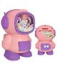 Bunie Astronaut Shaped Piggy Bank with Password Lock for Kids  Pink