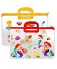 Bunie Mermaid Print Transparent Folder Bag with Handle  Pack of 2 (Random Color)