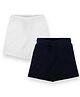 My Milestone Pack Of 2 Pure Cotton Solid Shorts - Navy Blue & White