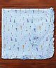 CUCUMBER Interlock Knit Towel  Boat Print L 79.5 x B 78 cm - Blue