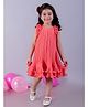 Lil' Drama Sleeveless Pleated & Frill Detailed Dress - Peach
