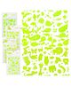 Bunie Aquatic, Bird & Animal Theme Glow in The Dark Theme 3D Stickers Set 4 Sheets Stickers