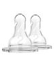 Dr Browns Natural Flow Silicone Narrow Teats Level 2 (Pack of 2)-White