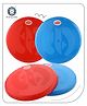 Aditi Toys Flying Disc Frisbee Picnic, Beach, Garden Disc Throwing Sports Outdoor Game for Kids & Adults, Red & Blue Pack of 4