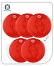 Aditi Toys Flying Disc Frisbee Picnic, Beach, Garden Disc Throwing Sports Outdoor Game for Kids & Adults, Red Pack of 5