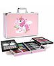 Aditi Toys Color Art Drawing Set 155 Pieces With Acrylic Paint, Colored Pencils, Oil Pastel Crayons, Sketch Pens, Watercolors, Brushes Big Coloring Suitcase, Portable Foldable Design with Carrying Handle and Snap (Pink Unicorn)