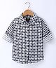 Ruff Satin Woven Full Sleeves Printed Shirt - White