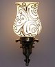 Devansh Antique Metal Wall Lamp with Multicolor Mosaic Glass