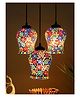Devansh Multicolor Mosaic Glass Hanging Lamp