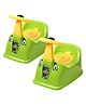Kuber Industries Pack of 2 Baby Potty Seat  Toilet Potty Training Seat  Baby Potty Trainer Seat  Potty Seat For Child  Potty Training Seat for Kids  Steering Design  Green & Yellow