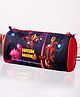 Kuber Industries Pencil Pouch  Multi-Purpose Travel Pouch  Kids Stationary Storage Bag  Pencil Utility School Pouches  Geometry Box  Marvel Iron-Man  Large  Red & Black