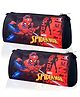 Kuber Industries Pack of 2 Pencil Pouch  Multi-Purpose Travel Pouch  Kids Stationary Storage Bag  Pencil Utility School Pouches  Geometry Box  Marvel Spider-Man  Large  Red & Black