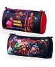 Kuber Industries Pack of 2 Pencil Pouch  Multi-Purpose Travel Pouch  Kids Stationary Storage Bag  Pencil Utility School Pouches  Marvel Geometry Box  Large  Red & Black