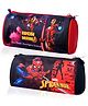 Kuber Industries Pack of 2 Pencil Pouch  Multi-Purpose Travel Pouch  Kids Stationary Storage Bag  Pencil Utility School Pouches  Marvel Geometry Box  Large  Red & Black