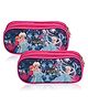 Disney By Kuber  Pencil Pouch Multi-Purpose Travel Pouch 2 Compartments Utility Pouch Waterproof Stationary Bag Geometry Box Disney Frozen Fun Blue & Pink