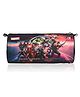 Kuber Industries Round Pencil Pouch  Marvel Avengers Pencil Pouch for Kids  Multi-Purpose Travel Pouch  Stationary Holder  Travel Organizer  Pencil Utility School Pouches  Geometry Box  Black