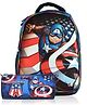 Kuber Industries Set of 2 School College Combo Set  Captain America Backpack & Pencil Pouch Set  School Backpack with Stationery Pouch  Perfect Combo For Adults & Kids  School Combo Set  Blue - 17 Inches