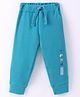 Zero Interlock Knit Full Length Lounge Pant With Skate Print- Teal Blue