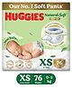 Huggies Natural Soft Premium Baby Diaper Pants Extra Small - 76 Pieces