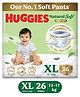 Huggies Natural Soft Premium Baby Diaper Pants Extra Large - 26 Pieces