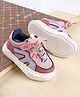 Babyoye Floral & Doll Applique Velcro & Lace Up Closure Casual Shoes - Pink