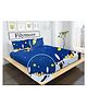 Filymore  Kids  Cotton Cartoon Rocket Print Bedsheet for Double Bed Queen Size with 2 Pillow Covers  Blue and Yellow