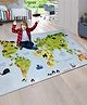 Hop N Play World Map with Animal Large Size Non-Slip Educational  Rug,  Play & Learn