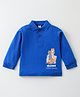 Zero Sinker Single Jersey Full Sleeves Polo T-Shirt with Animal Print - Royal Blue