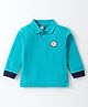 Zero Sinker Single Jersey Full Sleeves Polo T-Shirt with Tiger Patch - Green