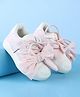 Babyoye Lace Up Casual Shoes with Bow Applique - Pink