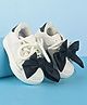 Babyoye Lace Up Casual Shoes with Bow Applique - Black